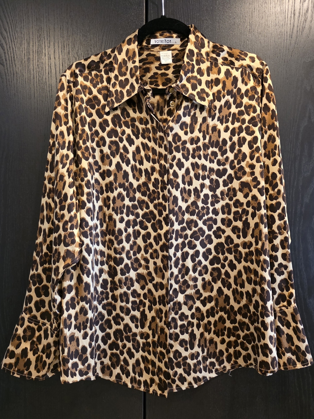 Women's Leopard Print Silk Blouse